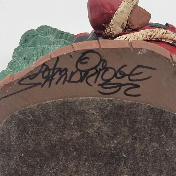 RARE John Solomon Sandridge Papa Cause Sculpture Signed By Artist 1992 Christmas - Picture 11 of 14